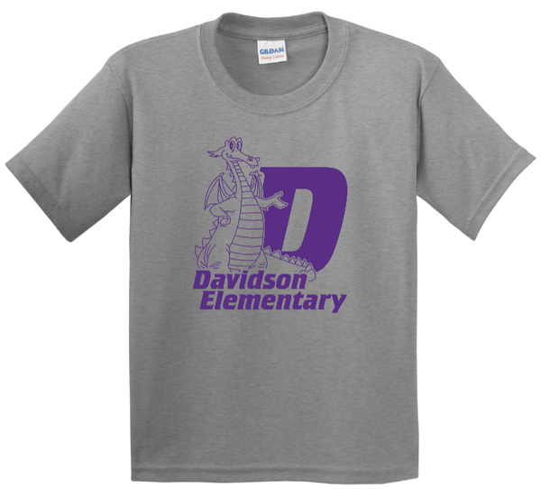 Custom Apparel - Screen Printing - Davidson Elementary Shirts 2025 - Youth Grey Shirt - Youth T-shirt - Davidson Elementary School 25 - 17502