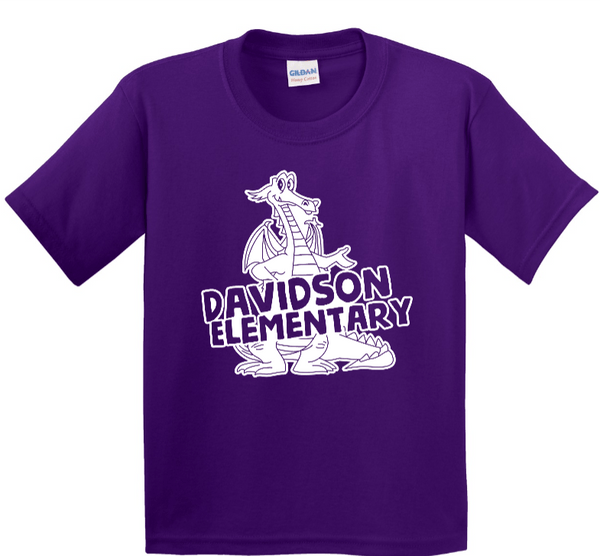 Custom Apparel - Screen Printing - Davidson Elementary Shirts 2025 - Youth Purple Shirt - Youth T-shirt - Davidson Elementary School 25 - 17502