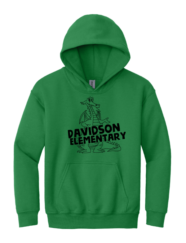 Custom Printed Apparel | Davidson Elementary - Youth Heavy Blend Hoodie "Davidson Elementary" Design - Davidson Elementary - 18150