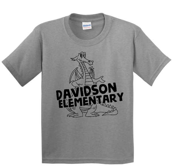 Custom Printed Apparel | Davidson Elementary - Youth Heavy Cotton T-Shirt "Davidson Elementary" Design - Davidson Elementary - 18150