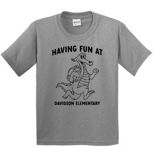 Custom Printed Apparel | Davidson Elementary - Youth Heavy Cotton T-Shirt "Having Fun at Davidson Elementary" Design" - Davidson Elementary - 18150
