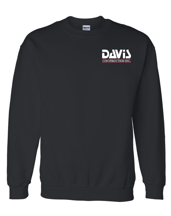 Custom Apparel - Screen Printing - Davis Construction - DryBlend® Crewneck Sweatshirt - Davis Construction - 15068