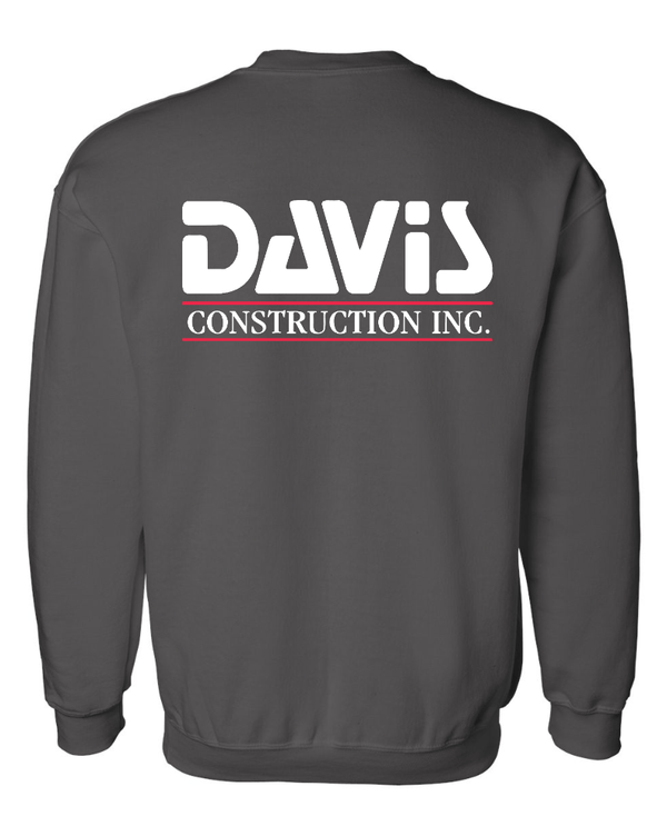 Custom Apparel - Screen Printing - Davis Construction - DryBlend® Crewneck Sweatshirt - Davis Construction - 15068