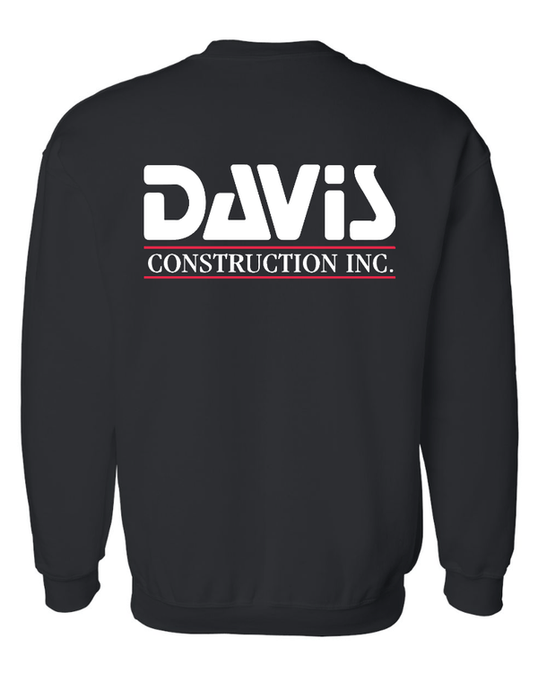 Custom Apparel - Screen Printing - Davis Construction - DryBlend® Crewneck Sweatshirt - Davis Construction - 15068