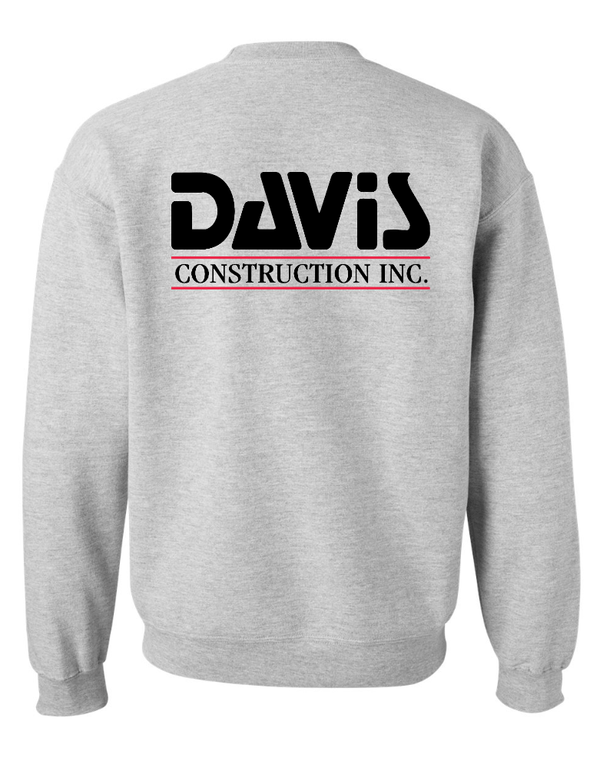 Custom Apparel - Screen Printing - Davis Construction - DryBlend® Crewneck Sweatshirt - Davis Construction - 15068