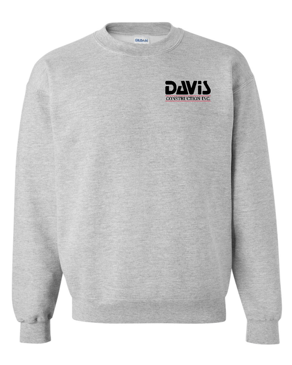 Custom Apparel - Screen Printing - Davis Construction - DryBlend® Crewneck Sweatshirt - Davis Construction - 15068