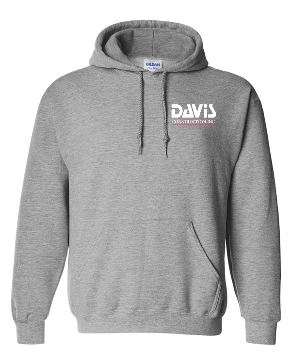 Custom Apparel - Screen Printing - Davis Construction - DryBlend® Hooded Sweatshirt - Davis Construction - 15068