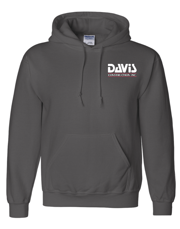 Custom Apparel - Screen Printing - Davis Construction - DryBlend® Hooded Sweatshirt - Davis Construction - 15068