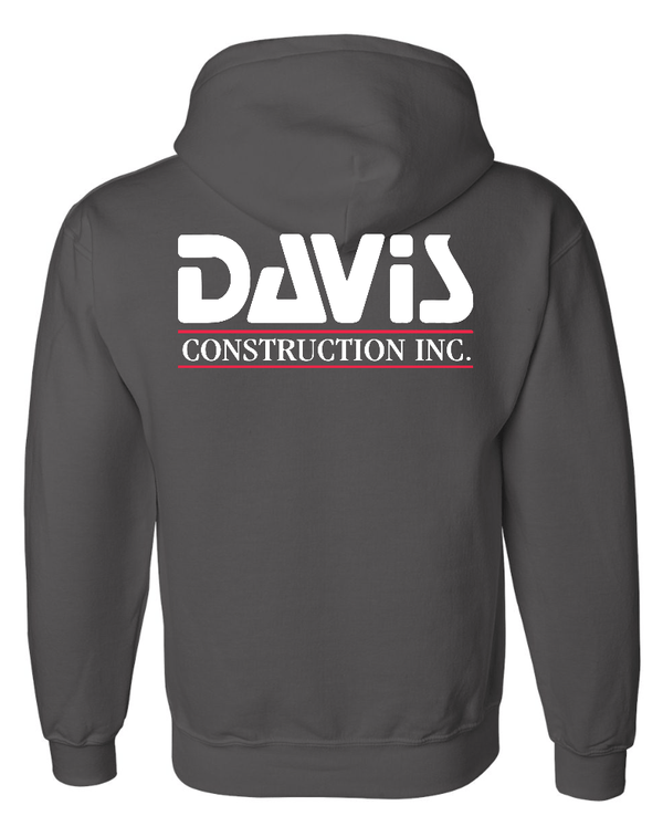 Custom Apparel - Screen Printing - Davis Construction - DryBlend® Hooded Sweatshirt - Davis Construction - 15068