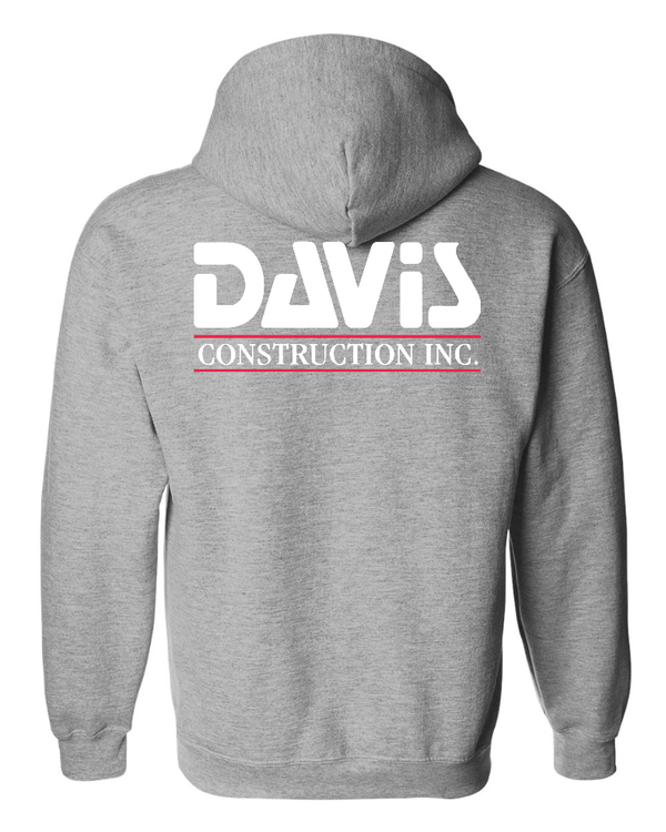 Custom Apparel - Screen Printing - Davis Construction - DryBlend® Hooded Sweatshirt - Davis Construction - 15068