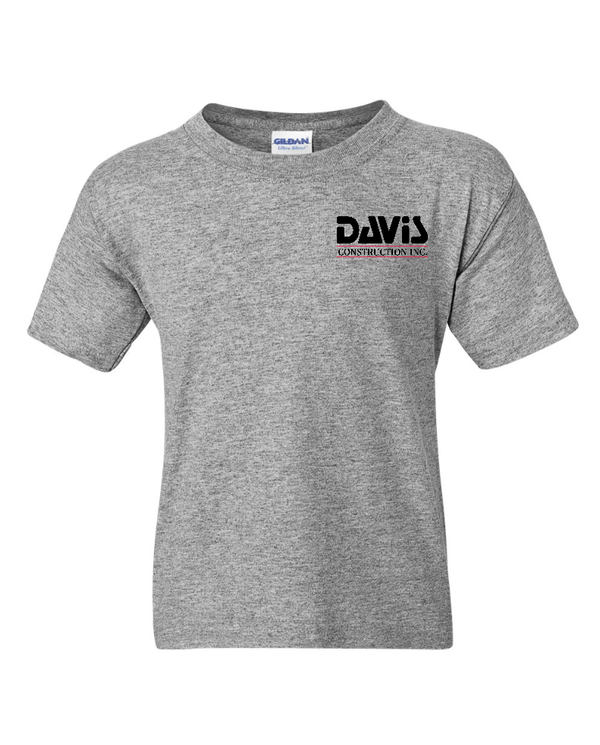 Custom Apparel - Screen Printing - Davis Construction - DryBlend® Youth T-Shirt - Davis Construction - 15068