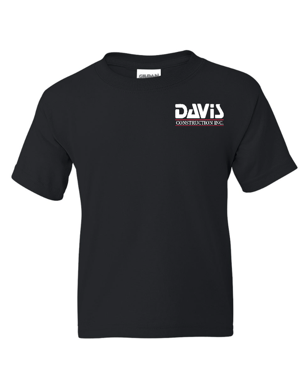 Custom Apparel - Screen Printing - Davis Construction - DryBlend® Youth T-Shirt - Davis Construction - 15068