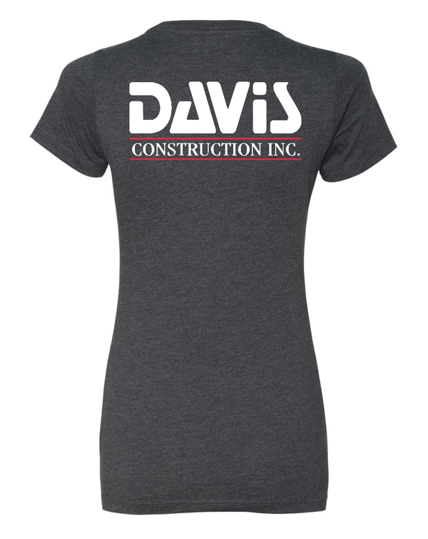 Custom Apparel - Screen Printing - Davis Construction - Womans CVC T-Shirt - Davis Construction - 15068