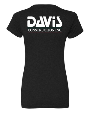 Custom Apparel - Screen Printing - Davis Construction - Womans CVC T-Shirt - Davis Construction - 15068