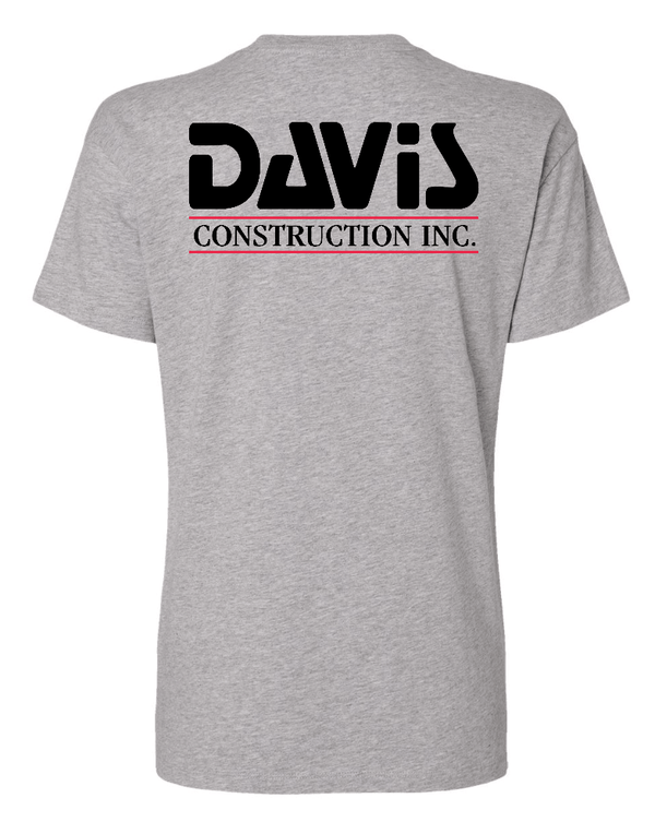 Custom Apparel - Screen Printing - Davis Construction - Women's Cotton Relaxed T-Shirt - Davis Construction - 15068