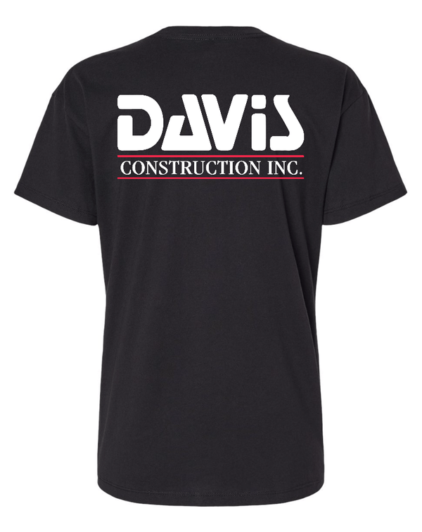 Custom Apparel - Screen Printing - Davis Construction - Women's Cotton Relaxed T-Shirt - Davis Construction - 15068