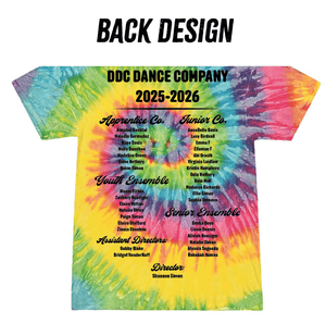 Custom Printed Apparel | Delta Dance Company - Adult Tie - Dye T-Shirt - Delta Dance Company - 18487