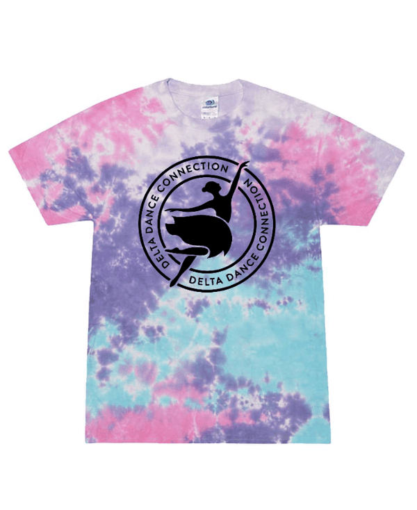 Custom Apparel - Screen Printing - Delta Dance - Company Dance Team - Adult Multi - Color Tie - Dyed T-Shirt - Delta Dance Co. Round 2 - 17479