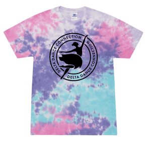 Custom Apparel - Screen Printing - Delta Dance - Company Dance Team - Youth Multi Color Tie - Dyed T-Shirt - Delta Dance Co. Round 2 - 17479