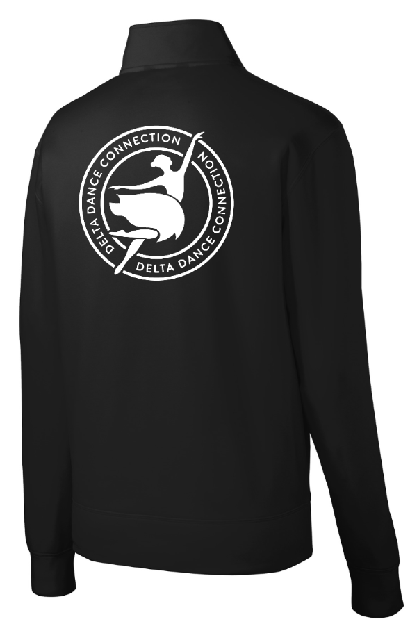 Custom Printed Apparel | Delta Dance Connection Fall 2025 - Unisex Adult Black Zip - Up Jacket (Circle Back, Text Front) (PERSONALIZATION OPTIONAL) - Delta Dance F25 - 18488