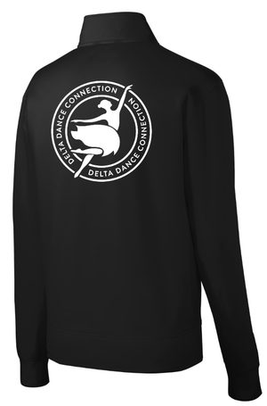 Custom Printed Apparel | Delta Dance Connection Fall 2025 - Youth Black Zip Up Jacket (Circle Back, Text Front) (PERSONALIZATION OPTIONAL) - Delta Dance F25 - 18488