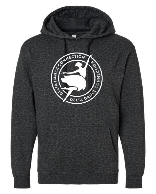 Custom Apparel - Screen Printing - Delta Dance Connection - Unisex Adult Circle Logo Hoodie (Saltwater / Black / Lavender / Black Leopard) - Delta Dance Connection - 16948