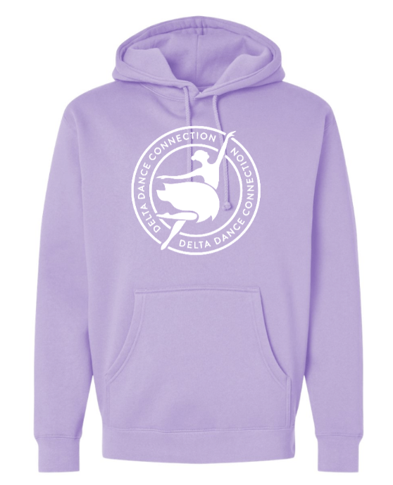 Custom Apparel - Screen Printing - Delta Dance Connection - Unisex Adult Circle Logo Hoodie (Saltwater / Black / Lavender / Black Leopard) - Delta Dance Connection - 16948