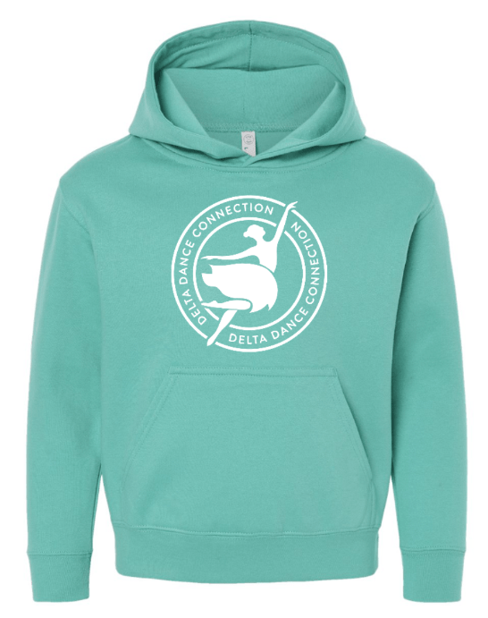 Custom Apparel - Screen Printing - Delta Dance Connection - Unisex Adult Circle Logo Hoodie (Saltwater / Black / Lavender / Black Leopard) - Delta Dance Connection - 16948