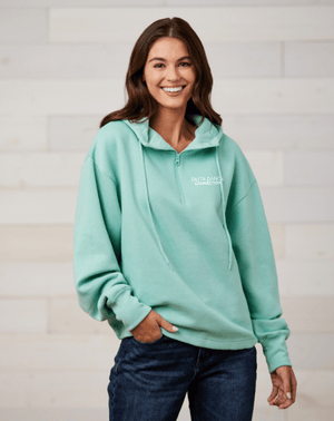 Custom Apparel - Screen Printing - Delta Dance Connection - Women's Boxy Hooded Quarter Zip - Delta Dance Connection - 17285