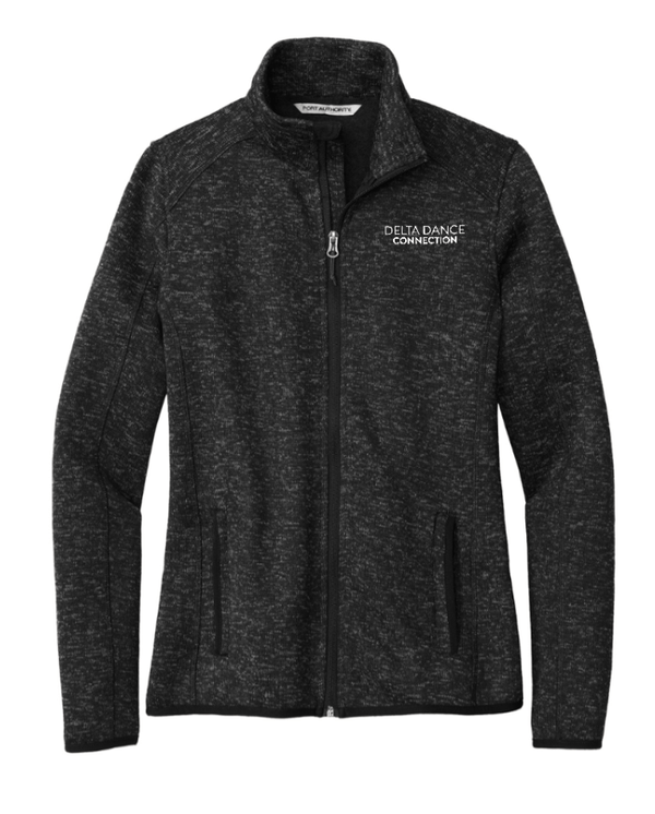 Custom Apparel - Screen Printing - Delta Dance Connection - Women's Sweater Fleece Jacket - Delta Dance Connection - 16948