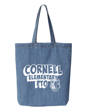 Custom Printed Apparel | Denim Tote Bag | Cornell Elementary Spirit Wear - Cornell Elementary