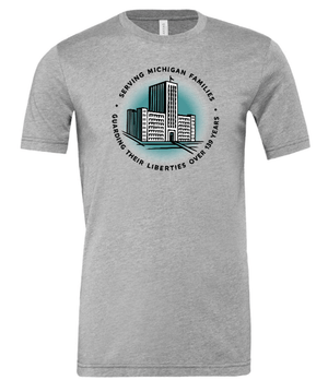 Custom Printed Apparel | Detroit Free Press 2025 | Adult Unisex Athletic Heather T-Shirt "Old Free Press Design" - Detroit Free Press 25 - 18722