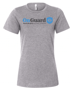 Custom Printed Apparel | Detroit Free Press 2025 | Women's Athletic Heather T-Shirt "OnGuard Design" - Detroit Free Press 25 - 18722