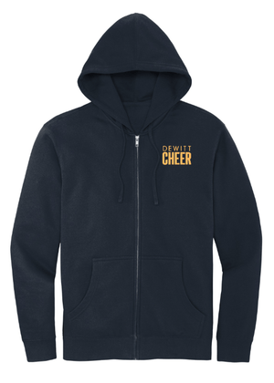 Custom Apparel - Screen Printing - DeWitt Jr. Panthers Competitive Cheer - Adult Unisex Fleece Full Zip Hoodie - DeWitt Jr. Panthers Competitive Cheer - 17099