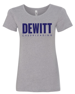 Custom Apparel - Screen Printing - DeWitt Jr. Panthers Competitive Cheer - Women's Ideal T-Shirt ~ Banana / Grey ~ - DeWitt Jr. Panthers Competitive Cheer - 17099