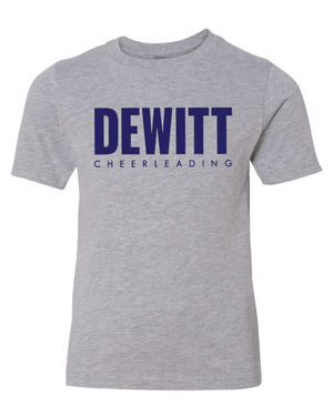 Custom Apparel - Screen Printing - DeWitt Jr. Panthers Competitive Cheer - Youth T-Shirt ~ Banana / Grey ~ - DeWitt Jr. Panthers Competitive Cheer - 17099
