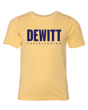 Custom Apparel - Screen Printing - DeWitt Jr. Panthers Competitive Cheer - Youth T-Shirt ~ Banana / Grey ~ - DeWitt Jr. Panthers Competitive Cheer - 17099