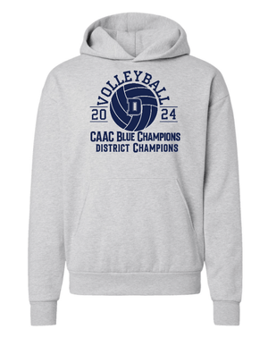 Custom Apparel - Screen Printing - DeWitt Volleyball Champs - Avenue Hooded Sweatshirt (Sandstone / Grey Heather) - DeWitt Volleyball Champs - 16992