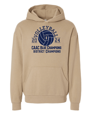 Custom Apparel - Screen Printing - DeWitt Volleyball Champs - Avenue Hooded Sweatshirt (Sandstone / Grey Heather) - DeWitt Volleyball Champs - 16992
