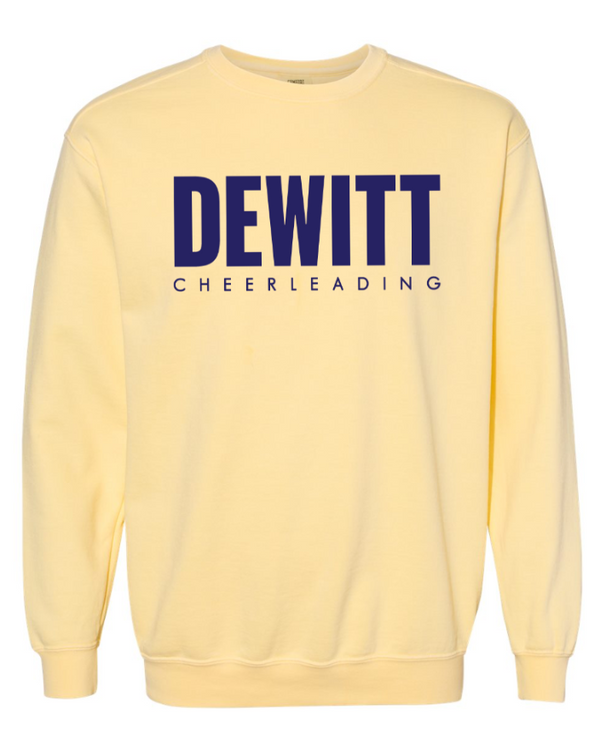 DeWitt Jr. Panthers Competitive Cheer - Adult Unisex Comfort Colors Crewneck Sweatshirt