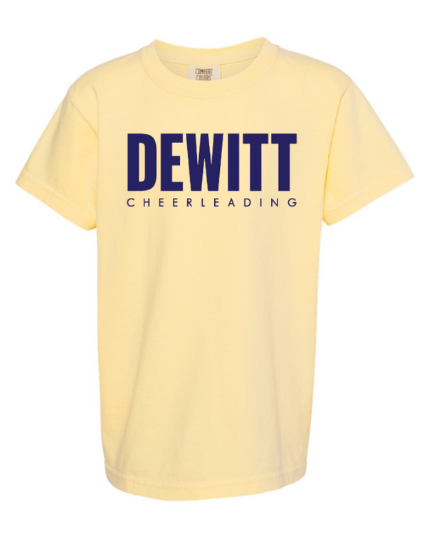 DeWitt Jr. Panthers Competitive Cheer - Youth Garment Dyed Heavyweight T-Shirt