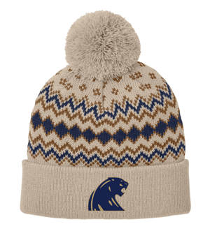 Custom Printed Apparel | DMS Competitive Cheer 2025 | Adult Pom Beanie "Panther Head Design" - DMS Comp Cheer 25 - 18782