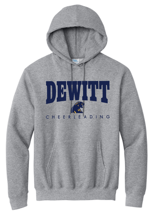 Custom Printed Apparel | DMS Competitive Cheer 2025 | Adult Unisex Hoodie "Blue/Gold Dewitt Design" (Gold/Athletic Heather)) - DMS Comp Cheer 25 - 18782