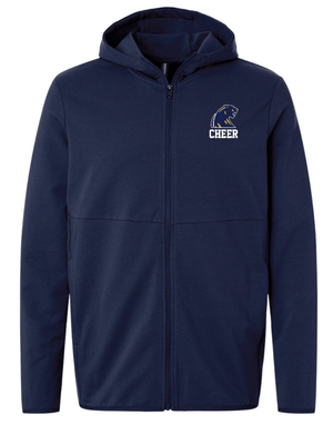 Custom Printed Apparel | DMS Competitive Cheer 2025 | Adult Unisex Navy Perform Full Zip Hoodie "Panther Badge Design" - DMS Comp Cheer 25 - 18782