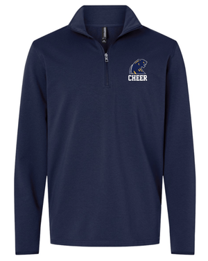 Custom Printed Apparel | DMS Competitive Cheer 2025 | Men's Navy Perform 1/4 - Zip Pullover "Panther Badge Design" - DMS Comp Cheer 25 - 18782