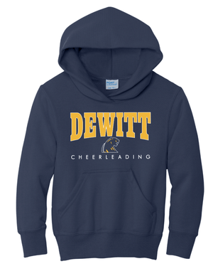 Custom Printed Apparel | DMS Competitive Cheer 2025 | Navy Youth Hoodie - DMS Comp Cheer 25 - 18782