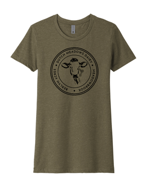 Custom Apparel - Screen Printing - Dutch Meadows Dairy Women's T-shirt - Dutch Meadow Dairy - OD
