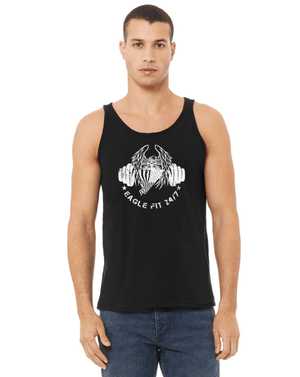 Custom Apparel - Screen Printing - Eagle Fit 24/7 Spring 2025 - Unisex Jersey Tank (Black / White) - Eagle Fit 2025 - 17553
