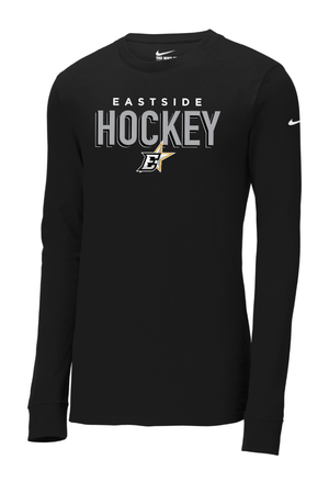 Custom Printed Apparel | Eastside Stars 2025 - Adult Unisex Black Nike Long Sleeve Shirt - Eastside Stars F25 - 18643
