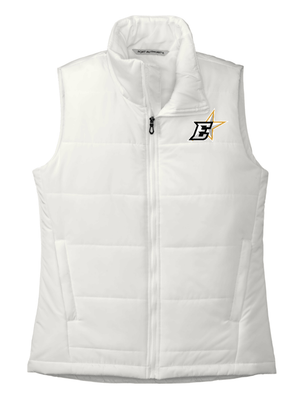 Custom Printed Apparel | Eastside Stars 2025 - Women's White Puffer Vest - Eastside Stars F25 - 18643